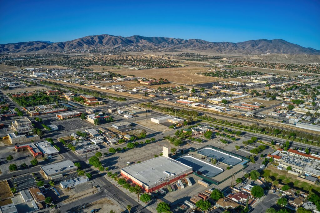 Aerial View of Downtown Palmdale, California