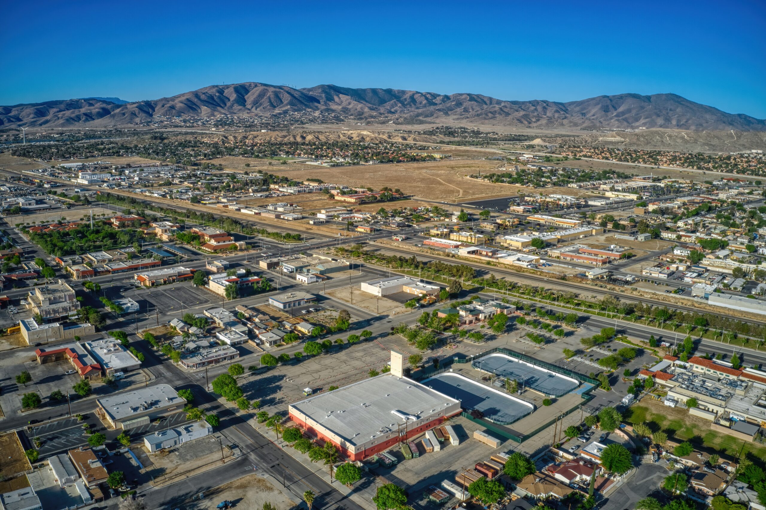 Aerial View of Downtown Palmdale, California