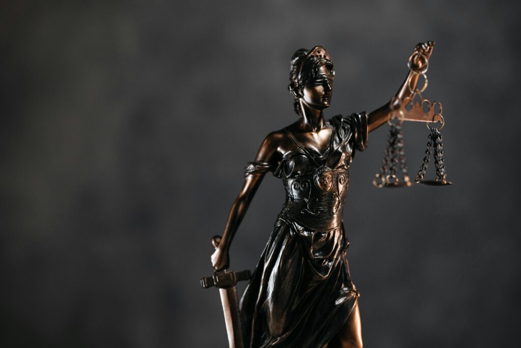 Lady justice with scales